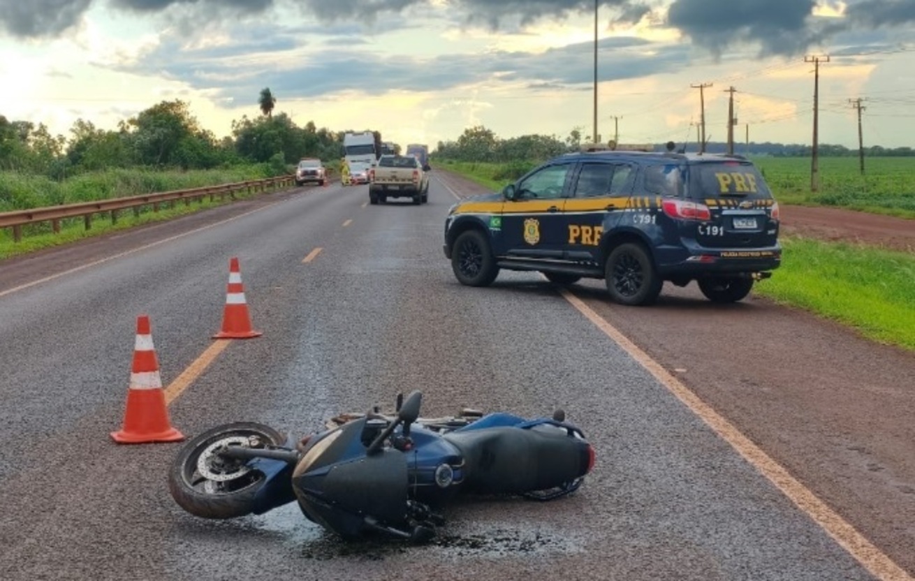 Queda de moto na BR 163 mata motociclista que visitava o pai