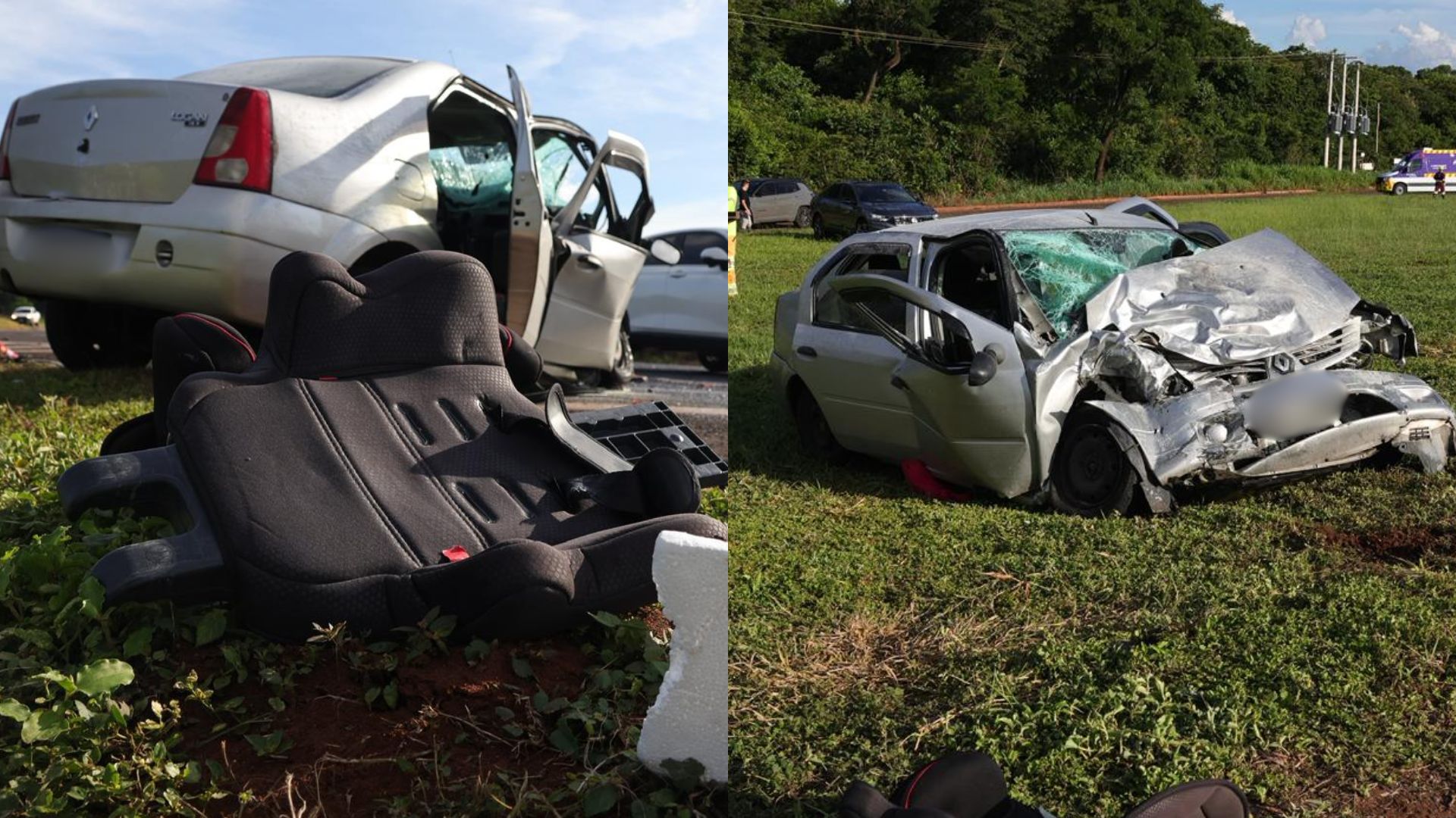 Acidente Entre Logan e Hilux Deixa Irmãs Feridas e Criança Ilesa